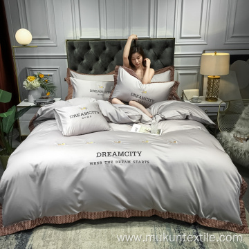 Luxury brand bedsheet egyptian cotton bed sheets bedding